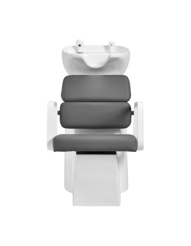 Bac à Shampoing Porto Blanc & Gris – Confort Élégant & Design Moderne 