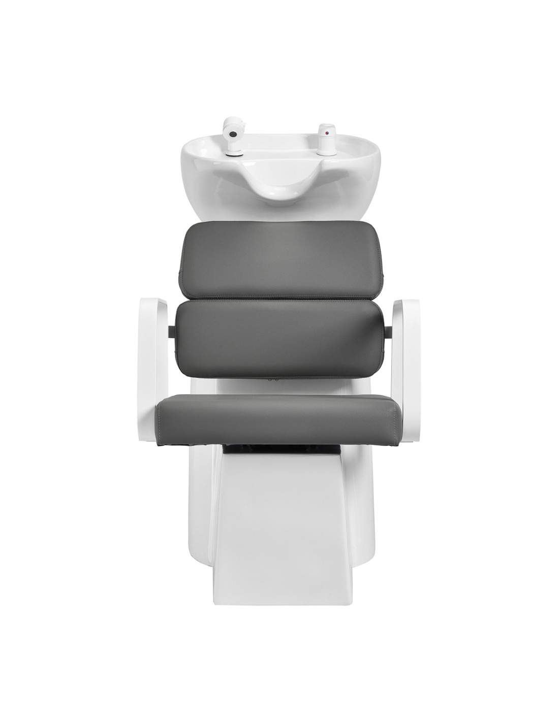 Lavatório de cabeleireiro Porto Branco e Cinza – Conforto Elegante e Design Moderno 