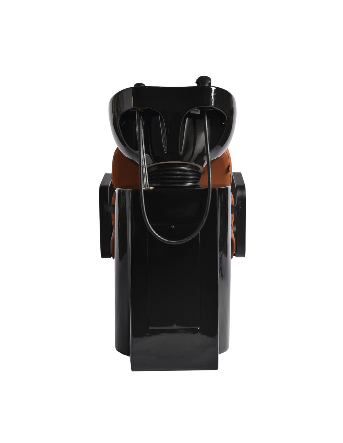 Lavacabezas de terracota negra y naranja Porto 