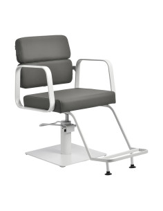 Fauteuil de coiffure Porto – Blanc & Gris