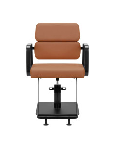 Porto Friseurstuhl – Schwarz & Terrakotta-Orange