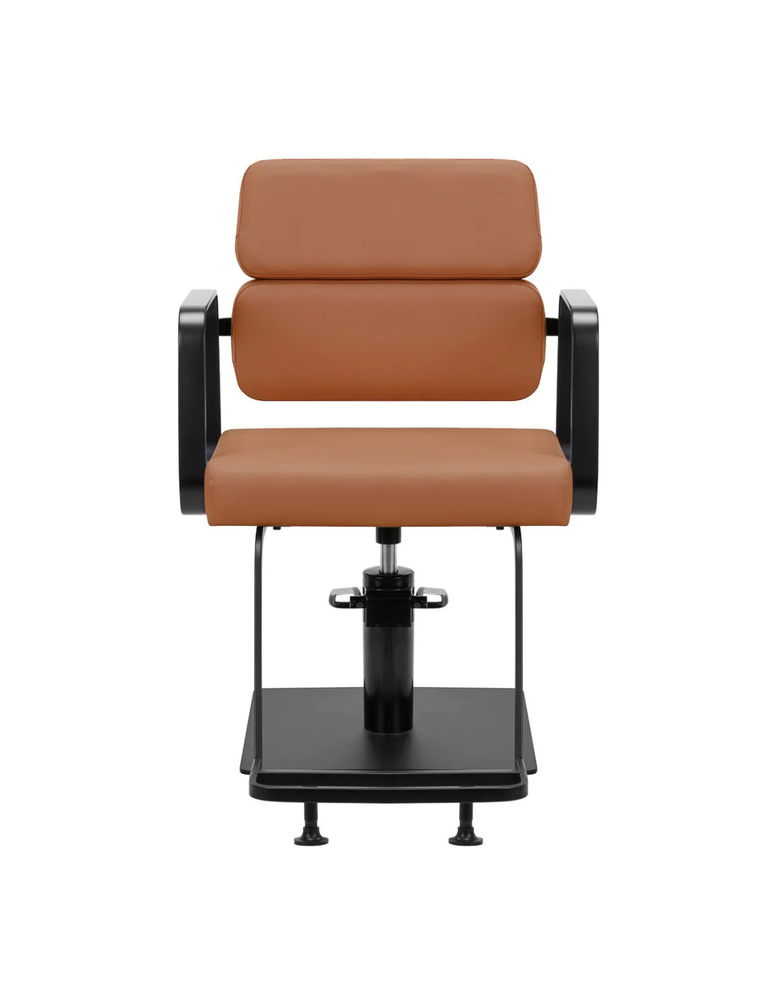 Fauteuil de coiffure Porto – Noir & Orange Terracotta 
