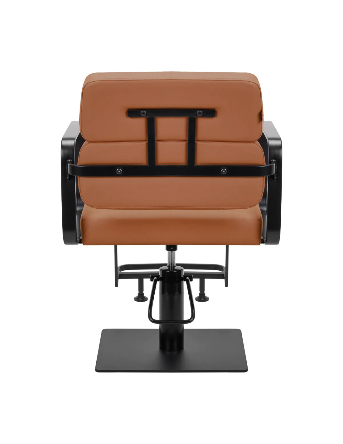 Fauteuil de coiffure Porto – Noir & Orange Terracotta 
