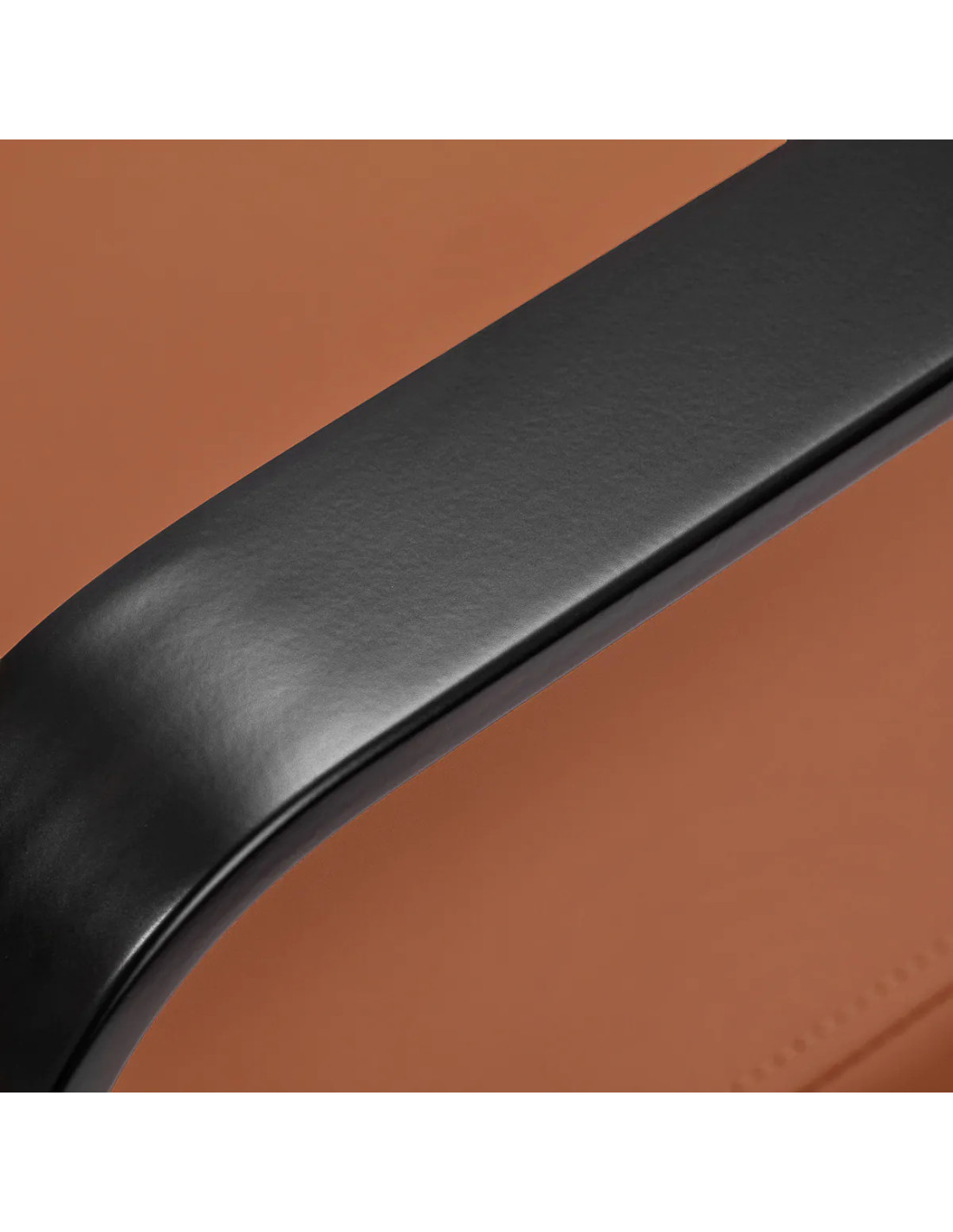 Fauteuil de coiffure Porto – Noir & Orange Terracotta 