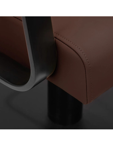 Silla de peluquería Porto – Negra y marrón