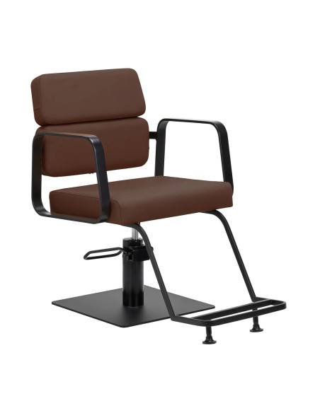 Silla de peluquería Porto – Negra y marrón