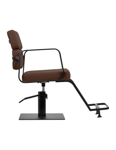 Silla de peluquería Porto – Negra y marrón
