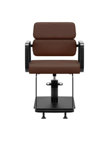 Silla de peluquería Porto – Negra y marrón