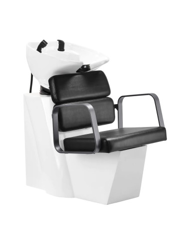 Bac à Shampoing Porto Noir Gris Chromé  