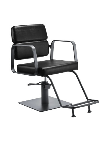 Porto Hairdressing Chair – Black & Chrome Grey