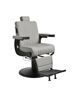 John's Grey Barber Chair - Zwart frame