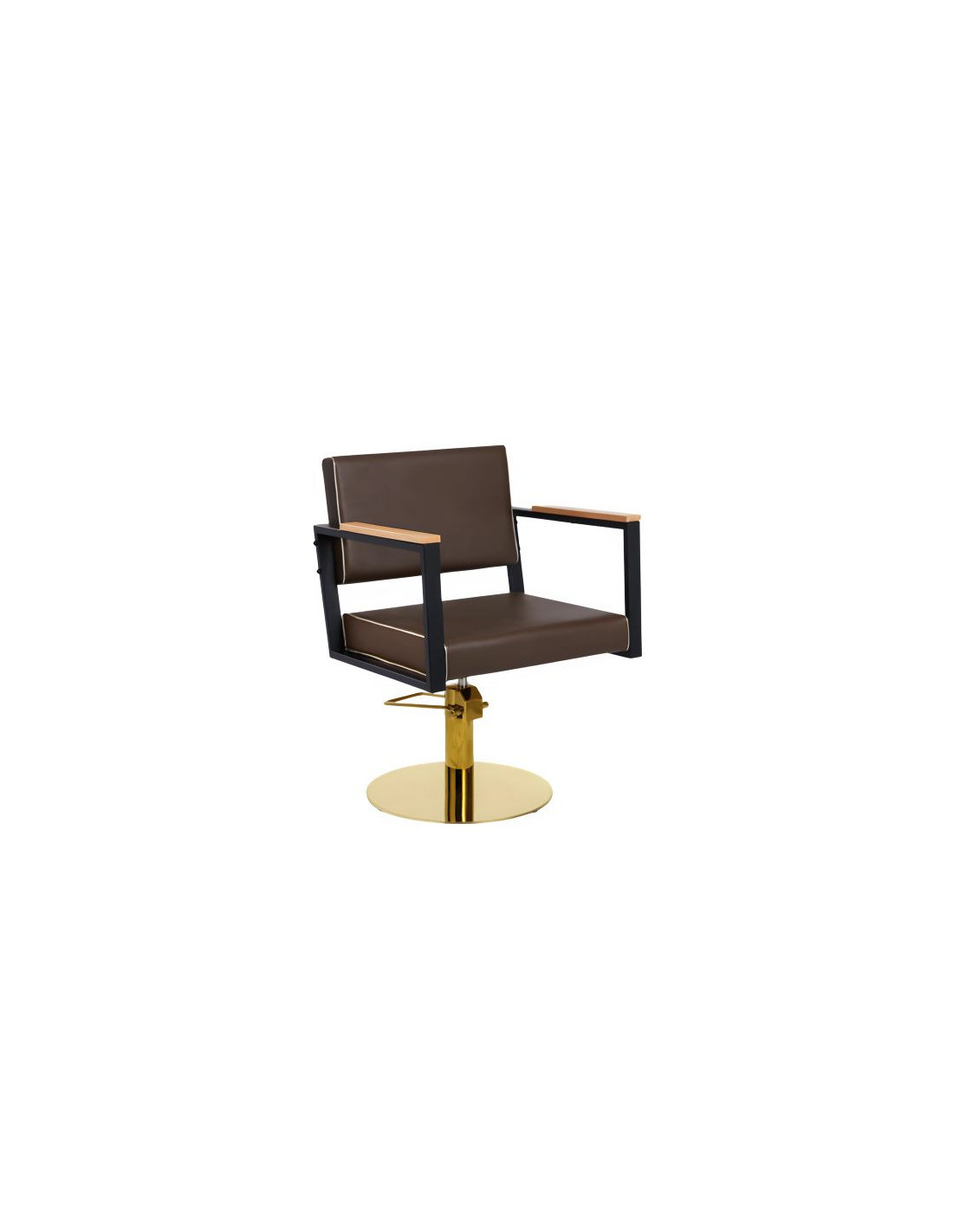 Fauteuil de Coiffure OCEAN Marron – Design robuste & confort professionnel 