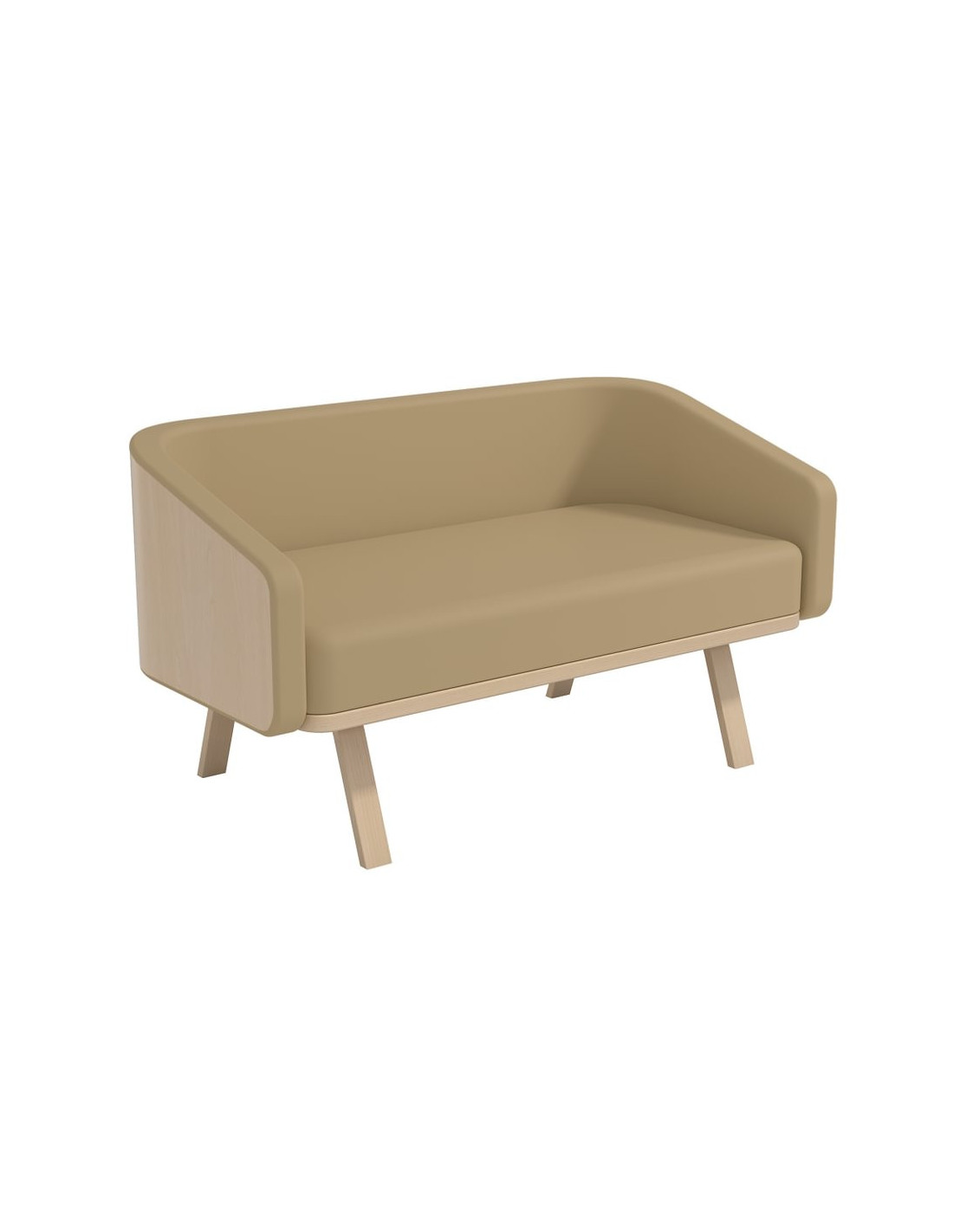 Canapé d’attente Minsk Beige – Design moderne & confort professionnel 