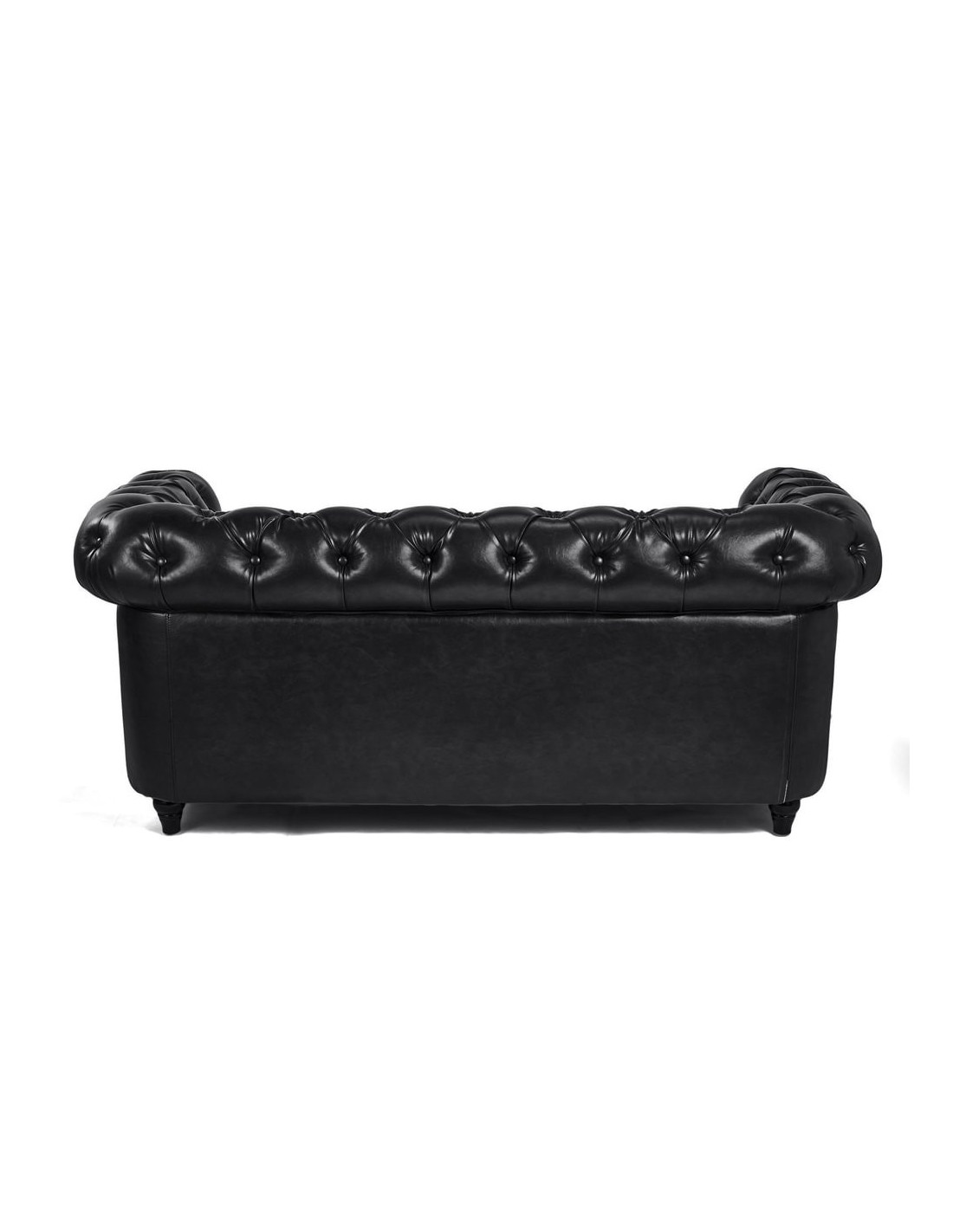Dock Black Waiting Sofa – High-End Chesterfield Style