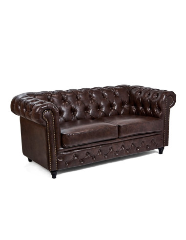 Sofá de espera Dock Brown: elegante estilo Chesterfield