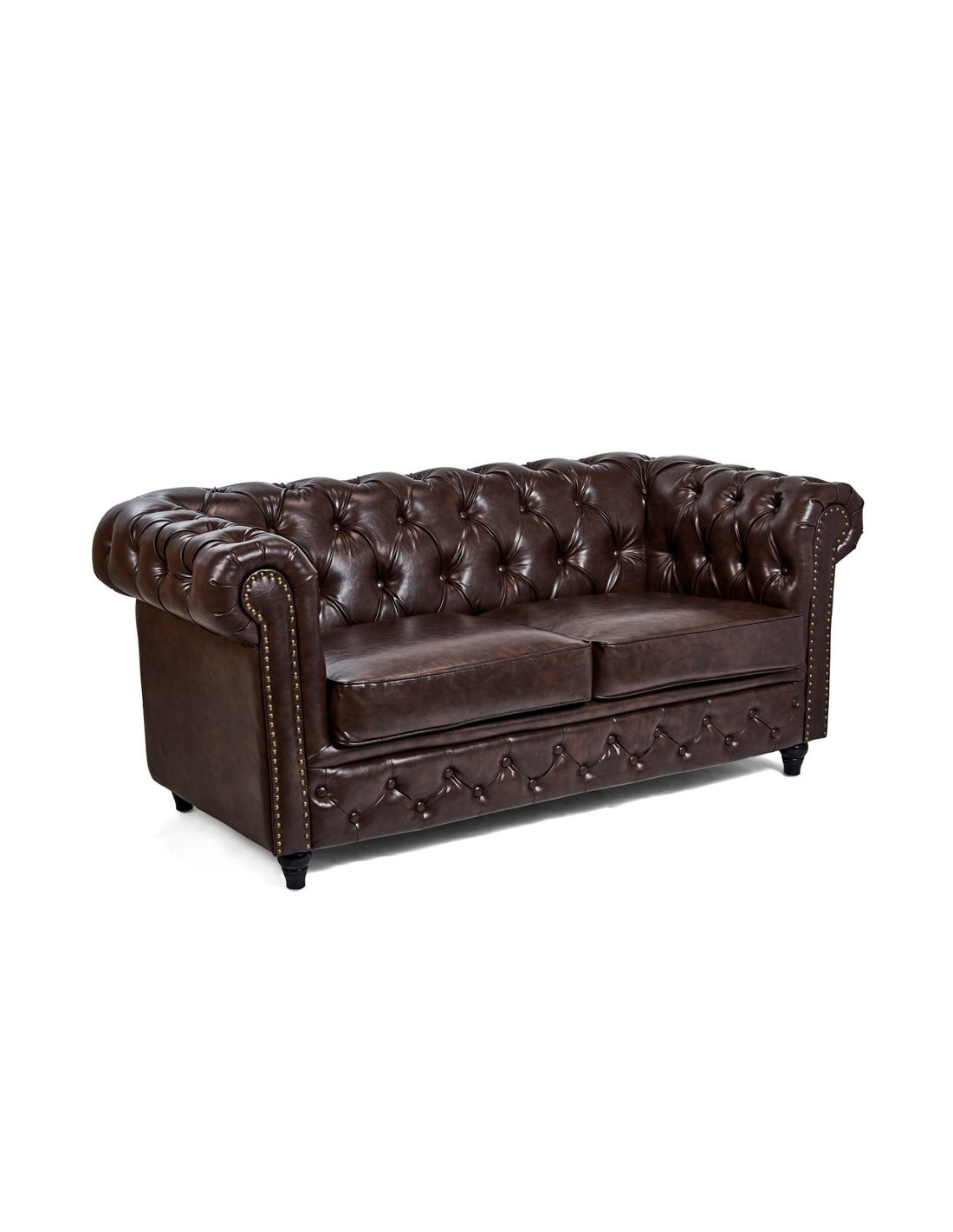 Dock Brown wachtbank – elegante Chesterfield-stijl