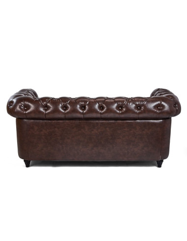 Dock Brown Wartesofa – Eleganter Chesterfield-Stil