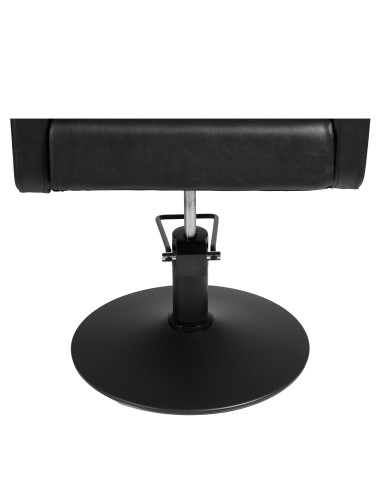 Silla de peluquería TRESSE negra completa: base redonda y bomba hidráulica profesional