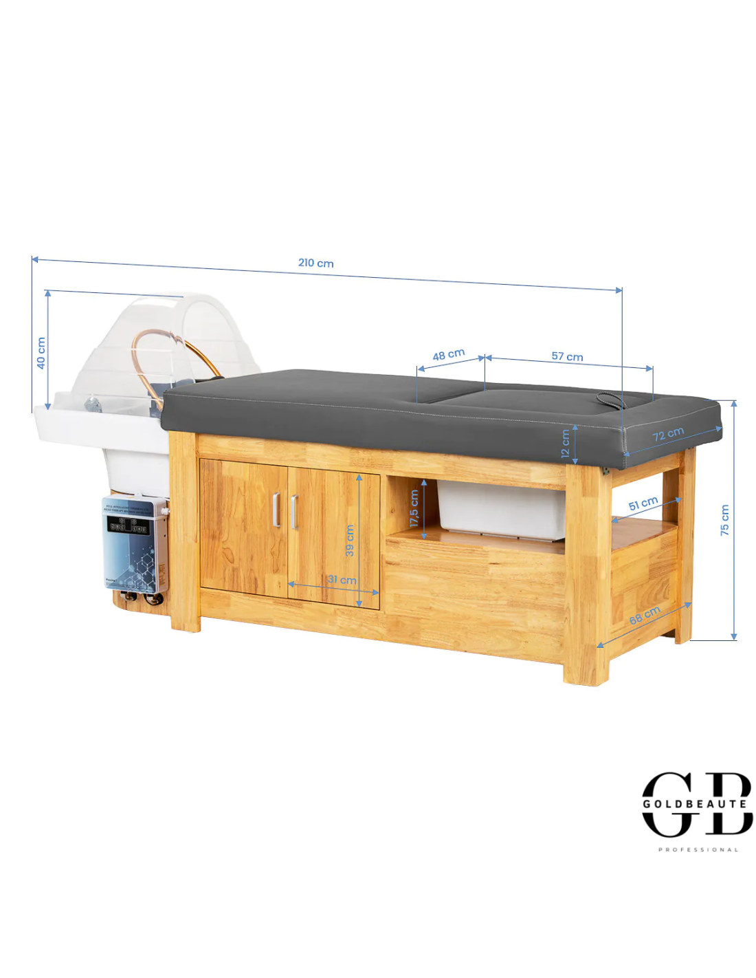 Table Head Spa 3 w 1 – ZenFusion Grey Edition Goldbeaute