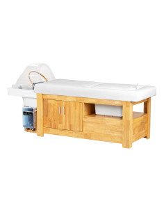 Mesa de noche japonesa 3 en 1 Head Spa – ZenFusion Edición Blanca