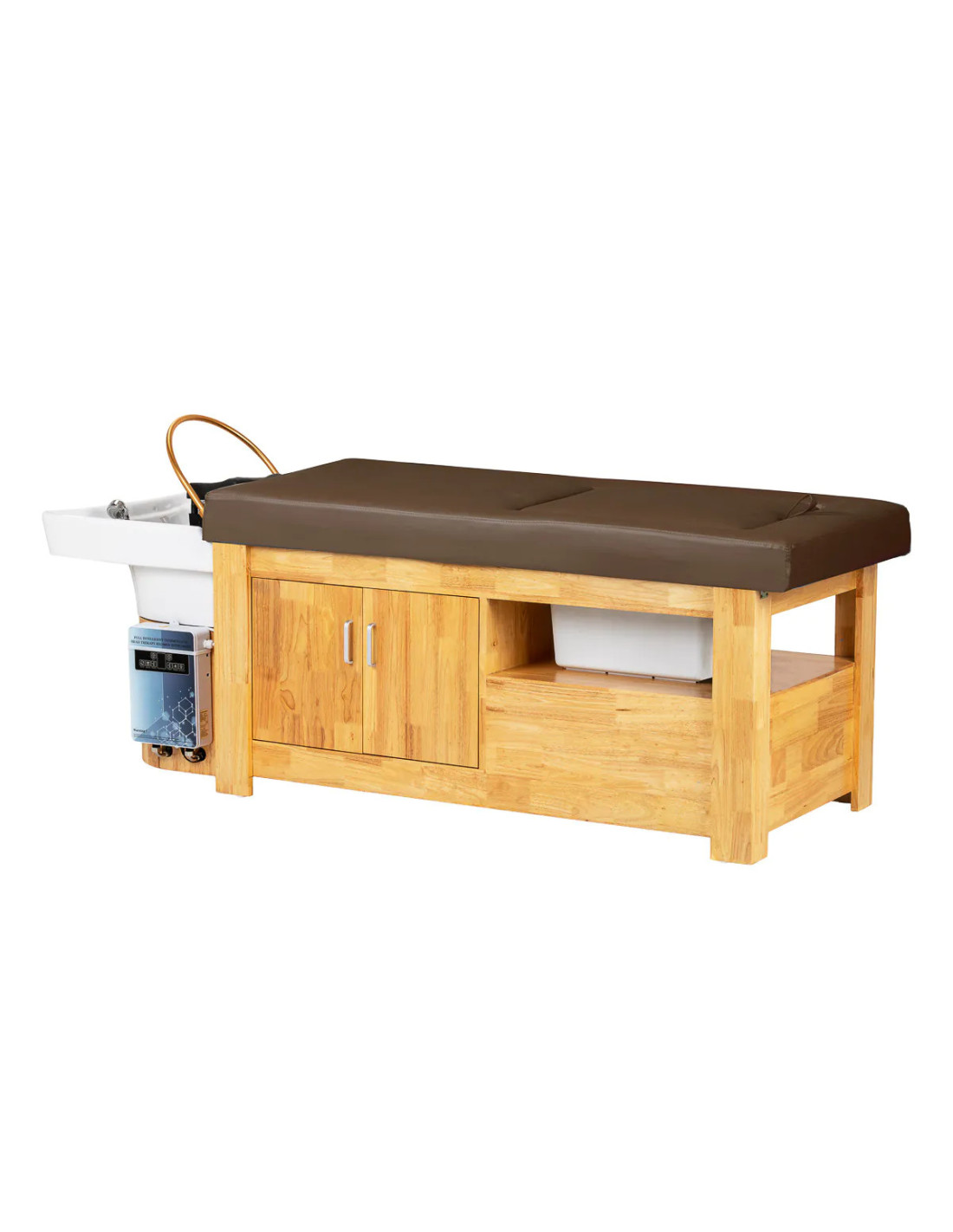Mesa de cabeceira japonesa 3 em 1 Head Spa – ZenFusion Edition Brown