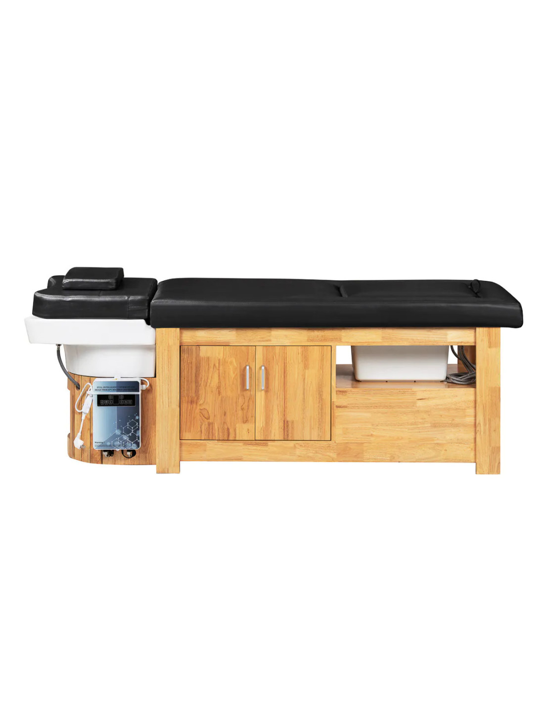 Head Spa Japanese 3-in-1 Bed Table – ZenFusion Black Edition