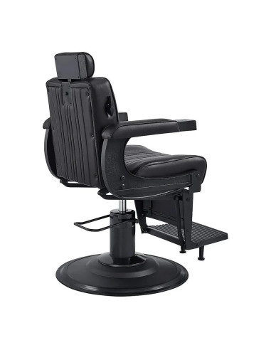 Belgrano Friseurstuhl, komplett in Schwarz