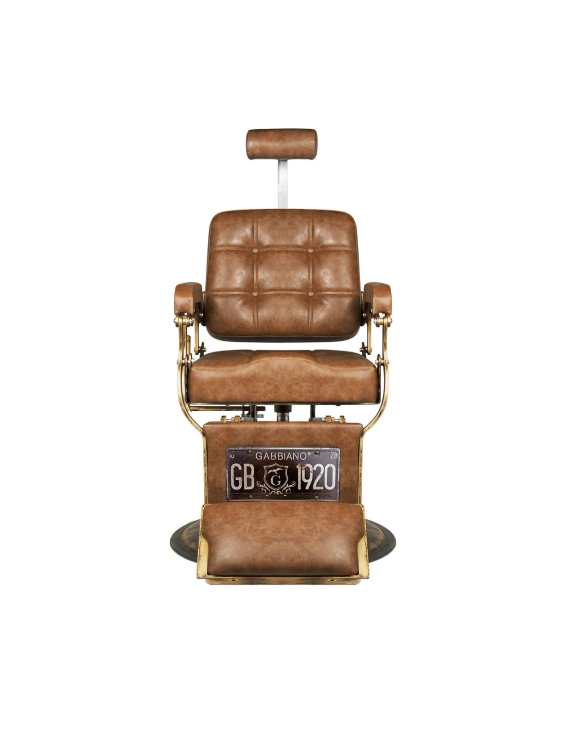 Cadeira de barbeiro BOSS Cuoio Antico – Couro claro antigo e elegância vintage 