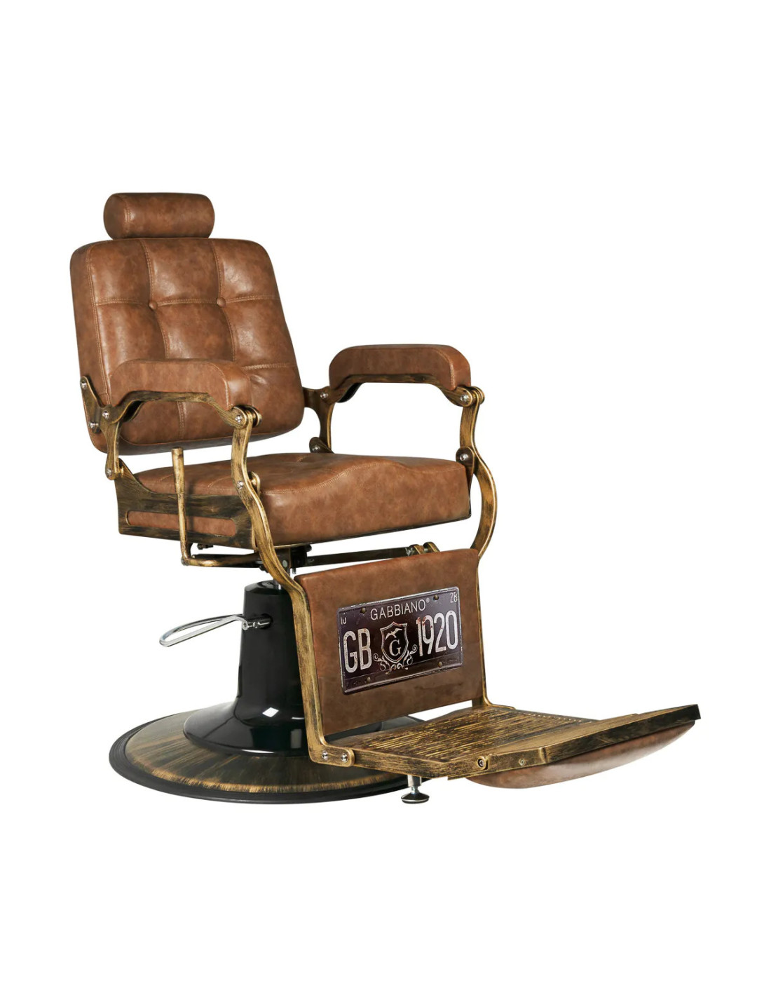 BOSS Cuoio Antico Barber chair – Old Light Leather & Vintage Elegance 