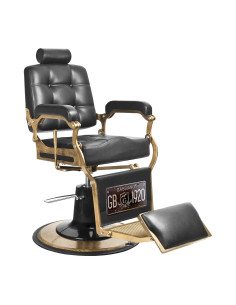 Silla de barbero BOSS Obsidian: Negro intenso y rendimiento profesional