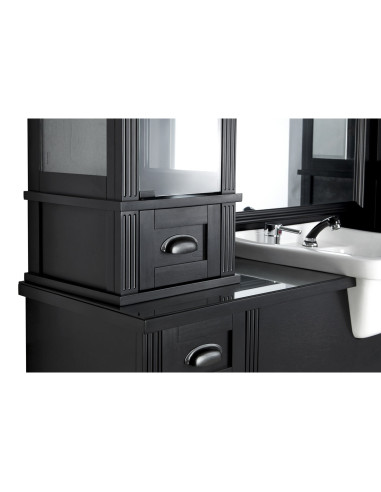 Stanowisko fryzjerskie William 1B Barber Styling Station z umywalką – Retro Black Pro