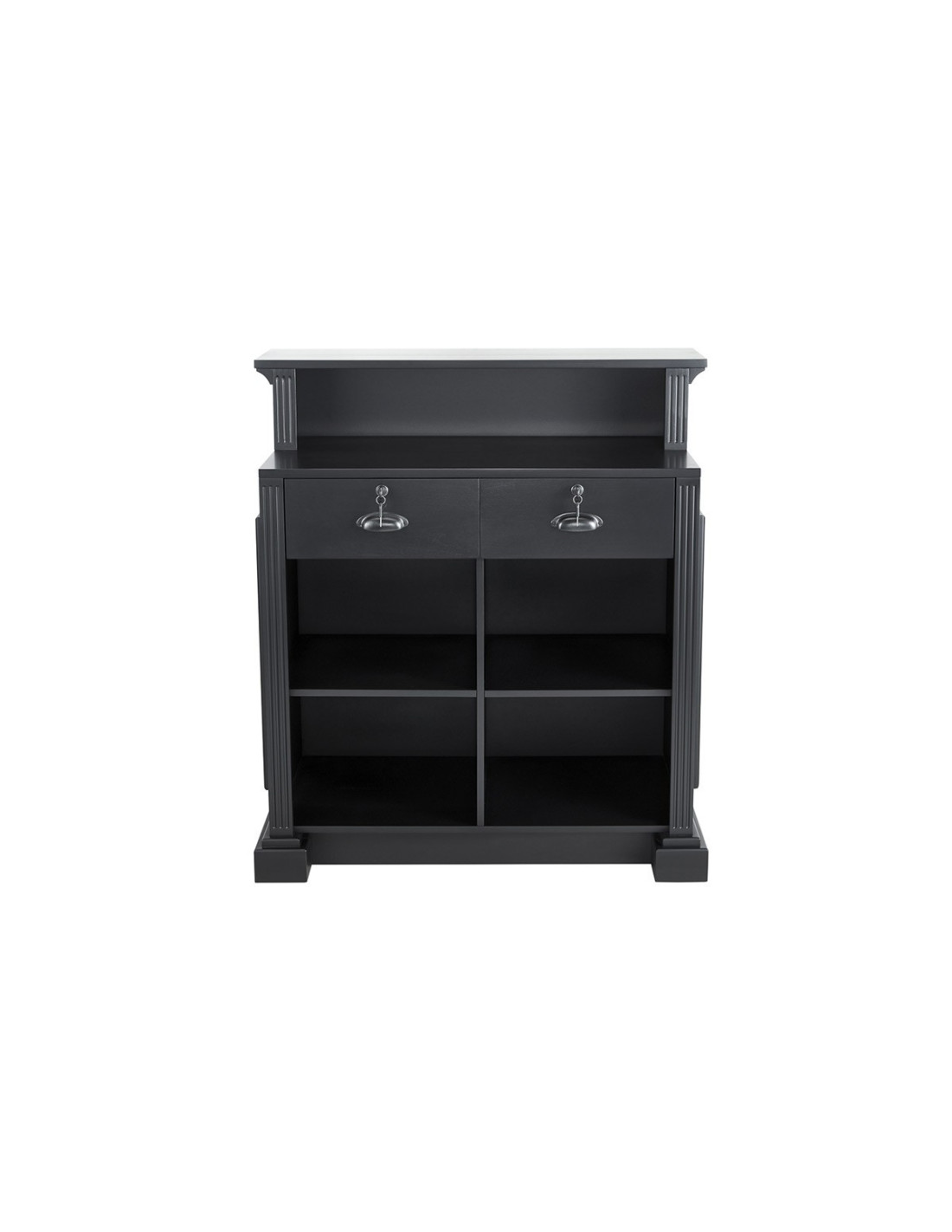 Barber EARL Reception Desk – Retro Black Reception Counter