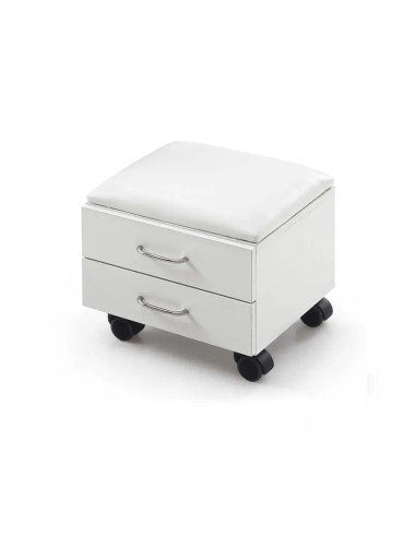 Cadeira de pedicure TENDY Pro – com espaço para armazenamento e apoio para as pernas.