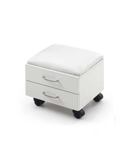 Cadeira de pedicure TENDY Pro – com espaço para armazenamento e apoio para as pernas.