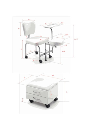 TENDY pro pedicure chair – storage & leg rest