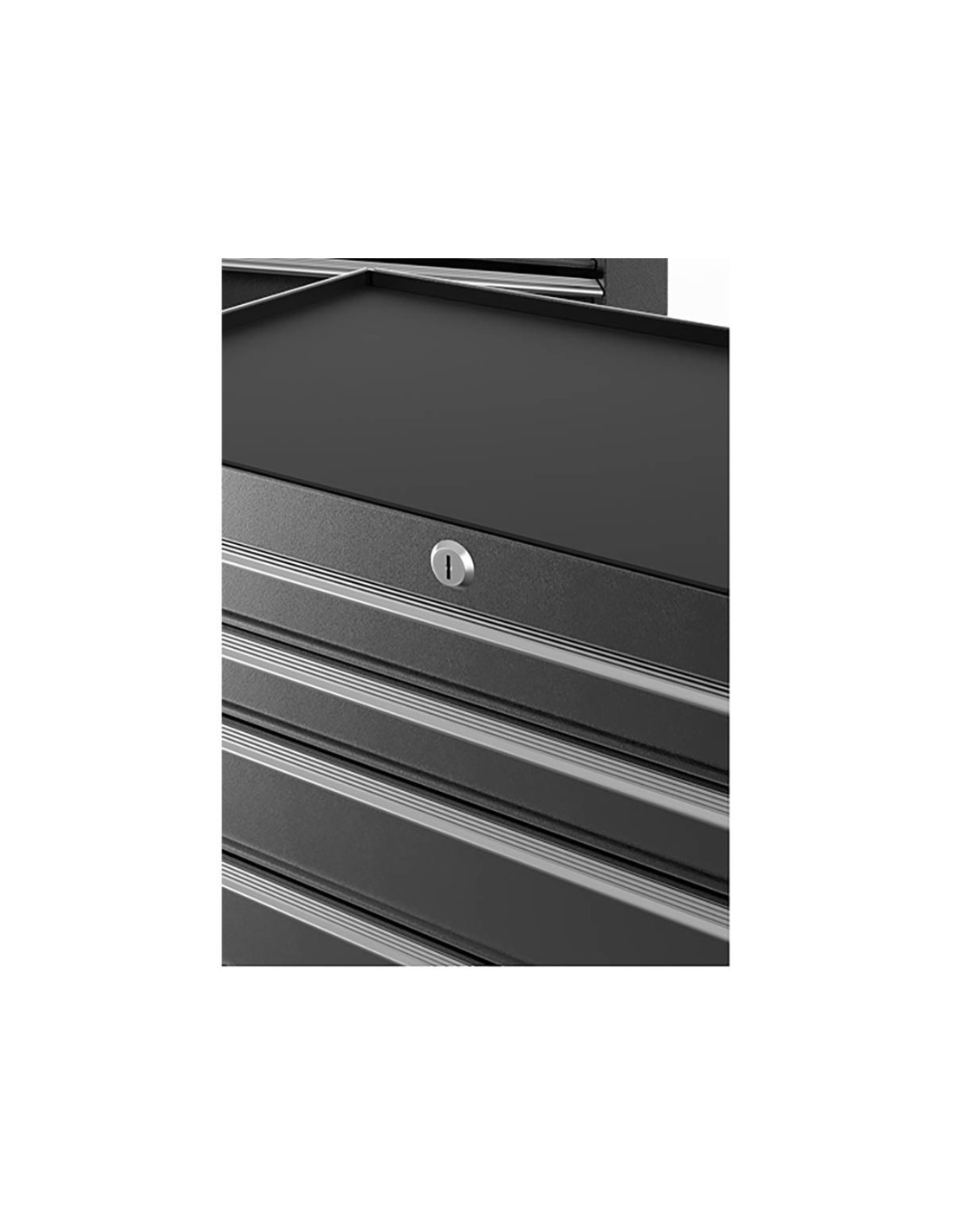 CRUX Profi-Servierwagen, Schwarz – 5 Metallschubladen & feststellbare Rollen