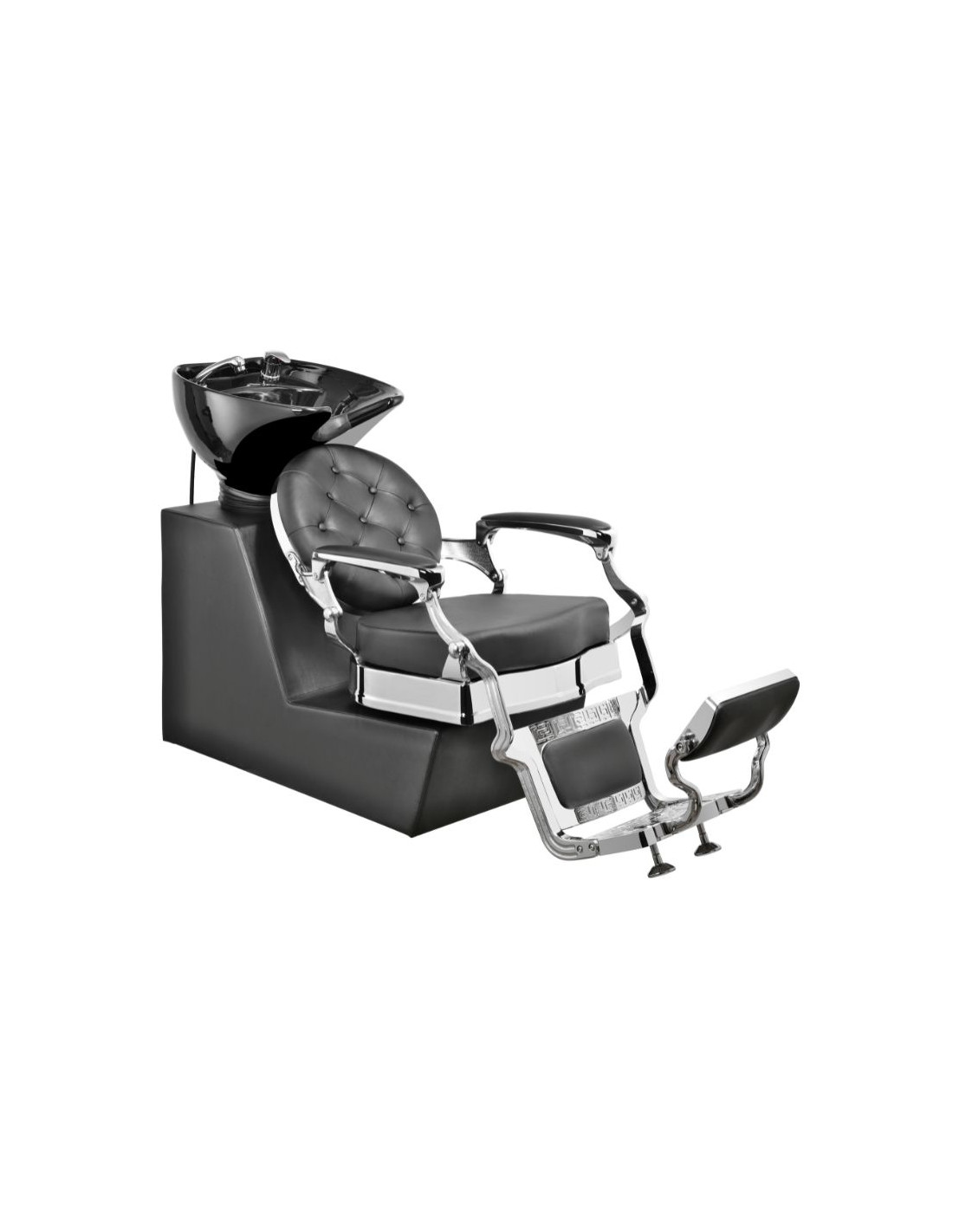 Lavaggio per parrucchiere per barbiere Florence Silver e Black - Comfort ergonomico per barbieri