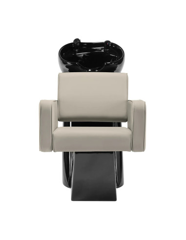 Lavatório para cabeleireiro Copenhagen, cinza-bege – Conforto premium e design moderno