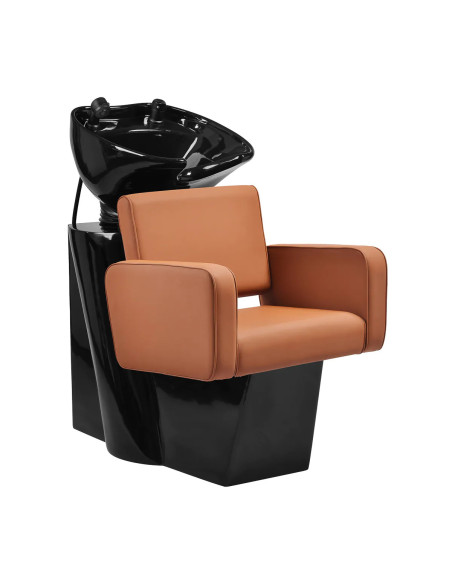 Lavatório para cabeleireiro Copenhagen, cor conhaque – Design moderno e conforto premium