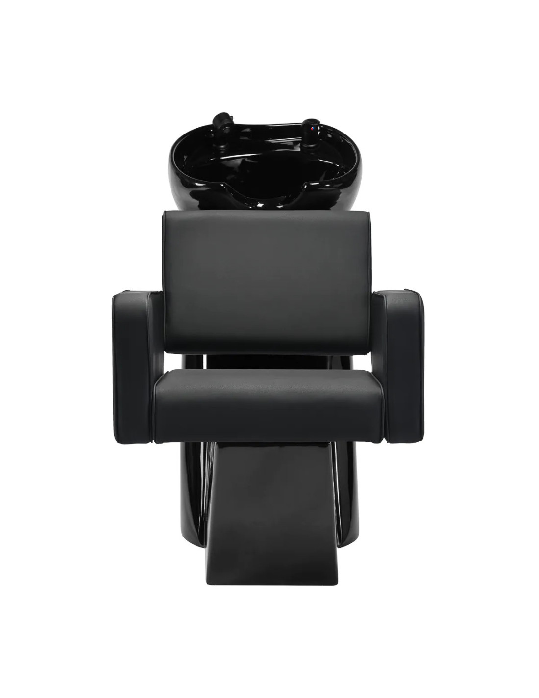 Lavatório para cabeleireiro Copenhagen, totalmente preto – Design elegante e conforto premium