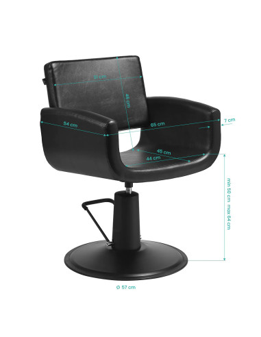Naples Full Black Styling Chair – Integraal ontwerp en professioneel comfort