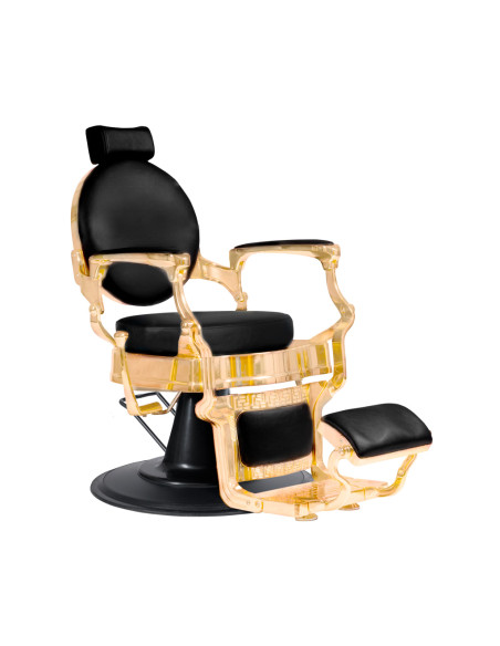 Fauteuil Barbier CICERO – Noir & Or – Élégance & stabilité pro