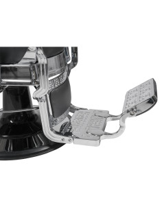 Poltrona de barbeiro vintage Moretti PRETO-PRATA