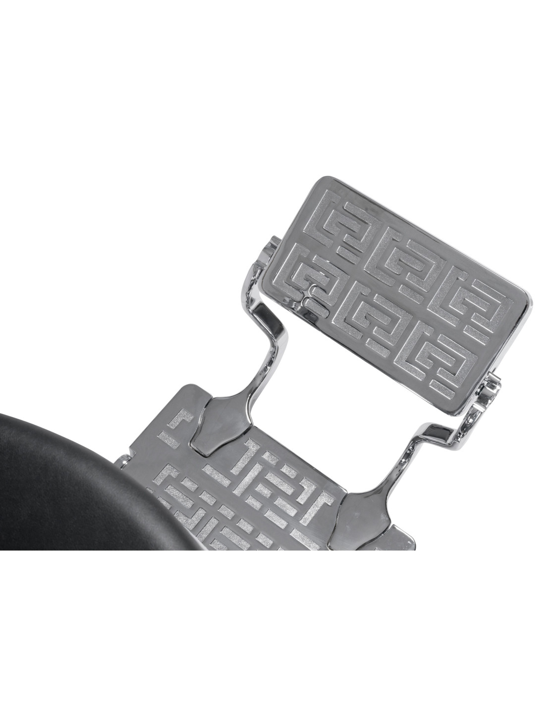 Fauteuil Barbier Moretti Vintage Noir-Argent pour Confort et Style en Salon de Coiffure