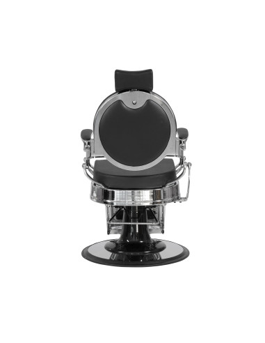 Vintage Moretti Barber Sessel SCHWARZ-SILBER