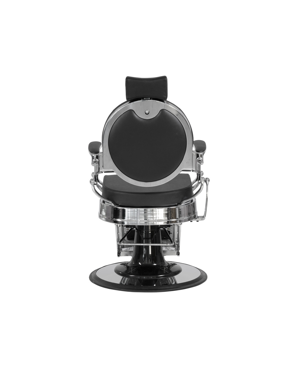 Fauteuil barbier moretti vintage noir-argent