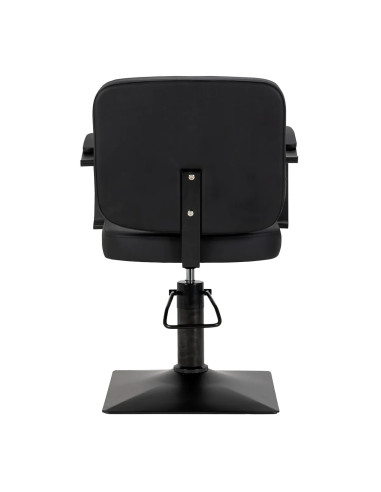 Fotel fryzjerski Cagliari Black Hydraulic – minimalistyczny design i profesjonalny komfort