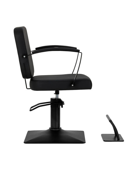 Fauteuil de Coiffure Hydraulique Cagliari Noir – Design Minimaliste & Confort Pro 