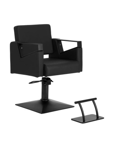 Fotel fryzjerski hydrauliczny Matera Black – Elegancja i profesjonalny komfort