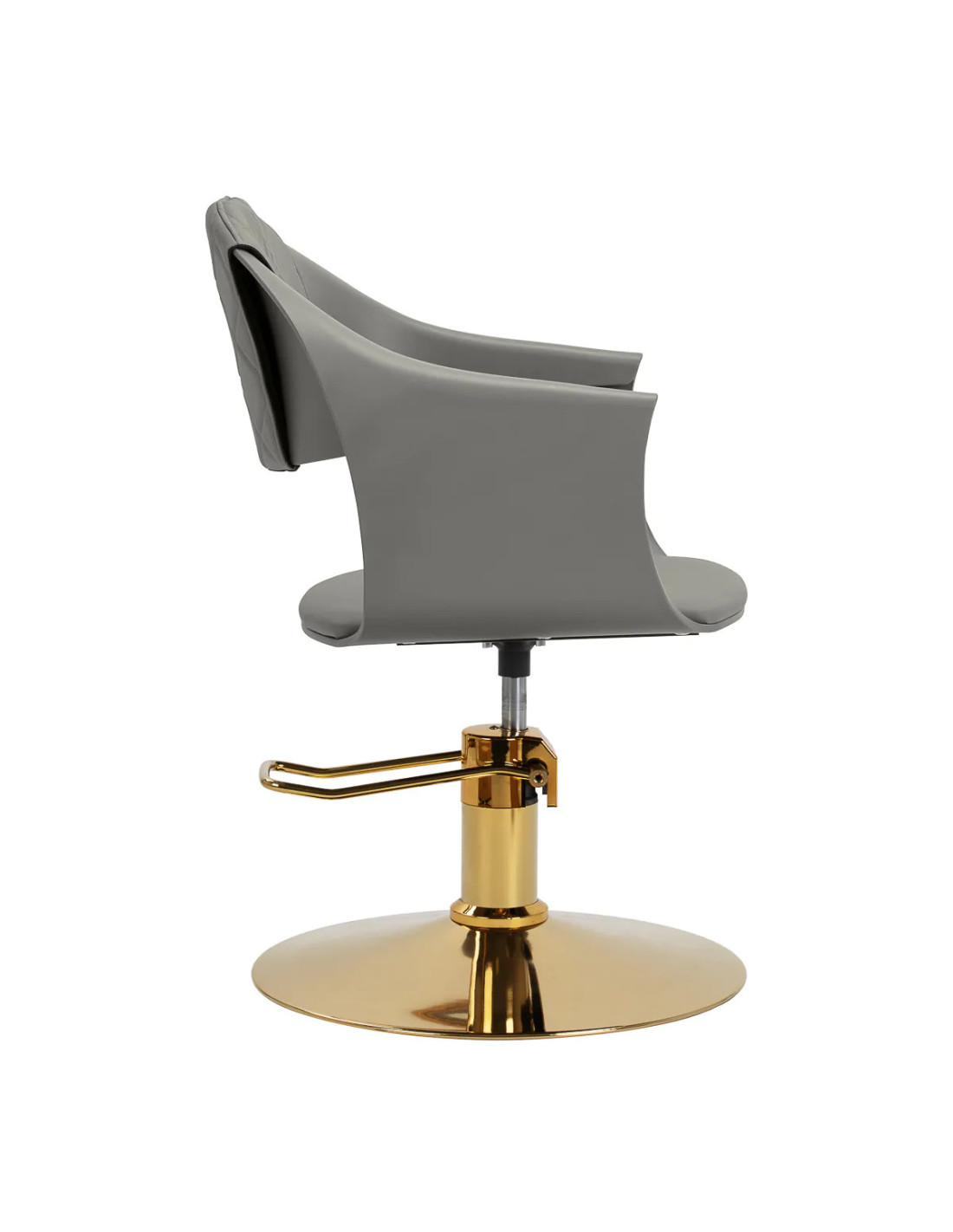 ASTORIA kappersstoel, grijs en goud – professionele elegantie en ultiem comfort